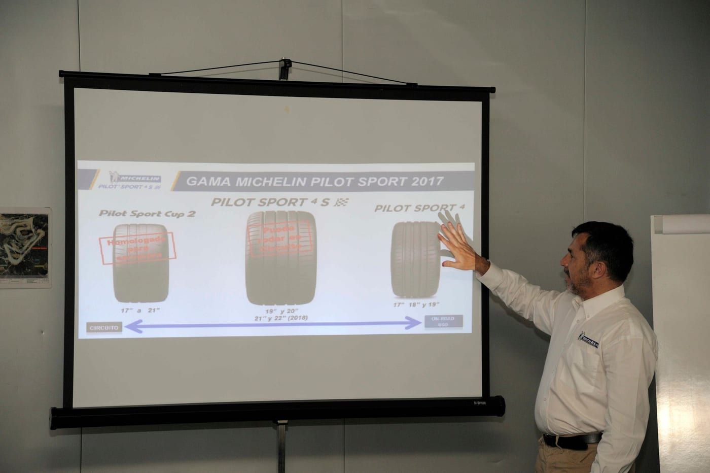 Xerrada tècnica sobre la gamma Michelin Pilot Sport abans del trackday de Castellolí